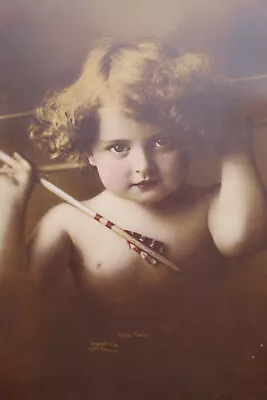 CUPID AWAKE 1897 By MB PARKINSON SEPIA PHOTO ORIGINAL PRINT • $24