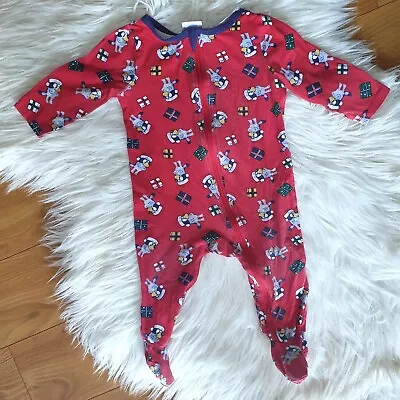 BLUEY - Size 0 Unisex Baby Red Christmas Romper Zip Up • $9.95