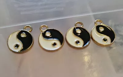 Ying Yang Pendants X 4 Small Rosegold Plated  • $2.50