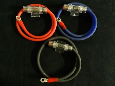 6 Gauge Wire 2 Ft Agu Holder 60 Amp Fuse 5/16 Ring Terminals Power Awg • $12.95