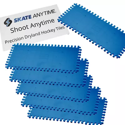 Skate Anytime - Shoot Anytime - Precision Dryland Hockey Tiles - 6 Panels - Blue • $129.99