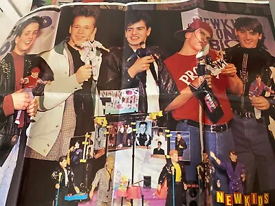 New Kids On The Block EIGHT Page Magazine Foldout Poster C • $4.99