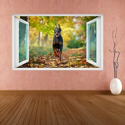 £15.99 • Buy Doberman Pinscher Dog Autumn Trees 3D Wall Sticker Mural Decal Kids Room CS45