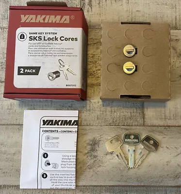 Yakima SKS Lock Cores 2 Pack #A149 W/ Keys + Control Key -NEW- FAST + FREE SHIP • $39.99