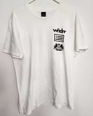 WNDRR White T-Shirt / Tee With Black Graphic Print Sz M Men's • $15