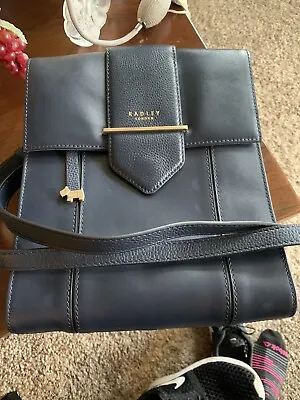 Radley Navy Leather Palace Place Crossbody Brand New • $280.24