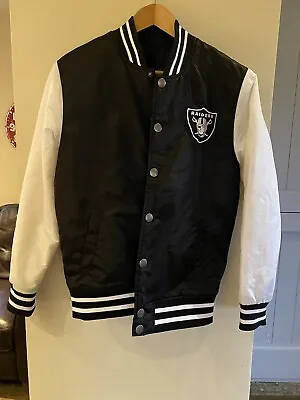 Majestic Jacket NFL Oakland Raiders Black White Size Medium • £49