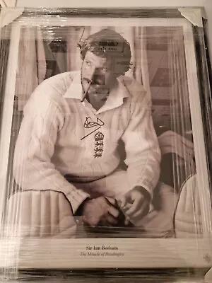 Signed And Framed Sir Ian Botham Picture Smoking A Cigarette.... Brand New • £90