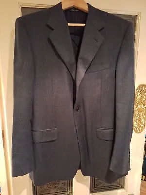 Men's Canali Blue-Gray Wool And Cashmere Jacket 40R VGC • £55