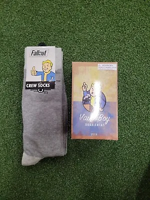 Gaming Heads Fallout Vault Boy 101 Bobblehead Series #2 And A Pair Of Crew Socks • $30