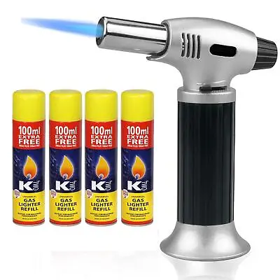 £9.95 • Buy Refillable Blow Torch Flame Kitchen Chef Cook Food BBQ Torch
