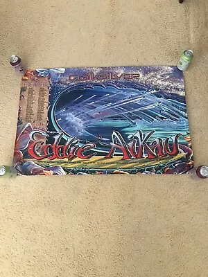 Quiksilver Eddie Aikau Would Go 1996-97 Waimea Bay Hawaii Rare Poster By Lundy • $79.99