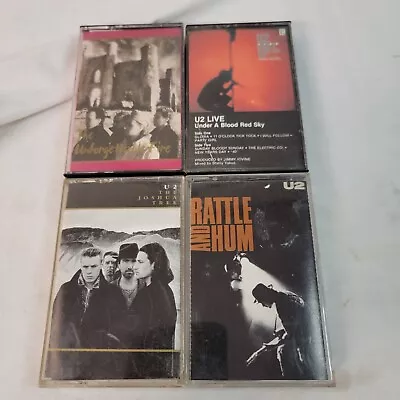 U2 Cassette Lot Of 4 Rattle Hum Unforgettable Fire Blood Sky & Joshua Tree • $25