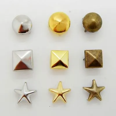 Stud Rivet Pyramid Spike Cone Star Leathercraft For Bag Shoe Belt Clothes Beads • £3.15