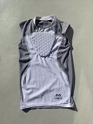 McDavid Boy’s Sz S Baseball Heart Guard Shirt Chest Protector ~Gray/White~ • $14.95