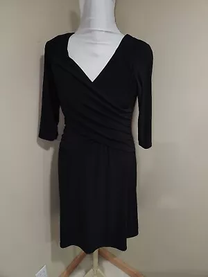 B Slim Dress NY Collection Ruched Wrap Front Dress*3/4 Sleeve*szMed* EUC  • $15