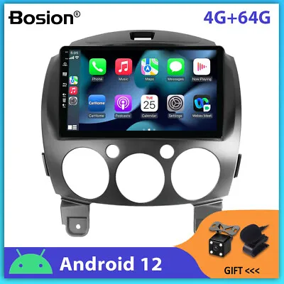 9'' Car Radio For Mazda 2 2007-2014 Android 12 GPS Navi USB CarPlay Stereo 4+64G • $183