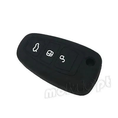 Silicone Key Case Jacket Cover Holder For Mazda BT50 BT-50 Black Protecting Fob • $4.08