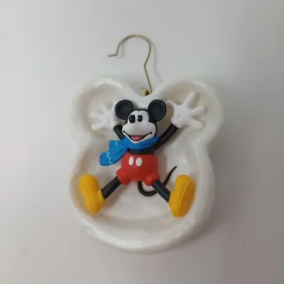 Hallmark Disney Mickey Mouse Snow Angel Christmas 1997 Vintage Ornament • $7.99