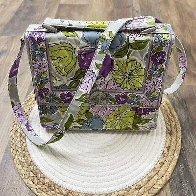 Vera Bradley Watercolor Floral Crossbody Bag Purse Turn Lock Handbag • $17.28