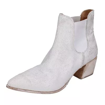 Women's Shoes MOMA 7 (EU 37) Ankle Boots White Leather DT881-37 • $82.90