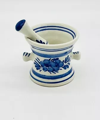 Vintage Delft Holland RX Mortar Pestle Pharmaceutical Porcelain 2  Apothecary • $12.99