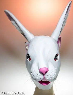 Mask Bunny Rabbit Full Over The Head Latex Easter Halloween Dress Up Mask • $29.98
