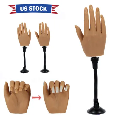 US Stock Silicone Hand Model With Table Clip Nail Practice Hand  Display • $42
