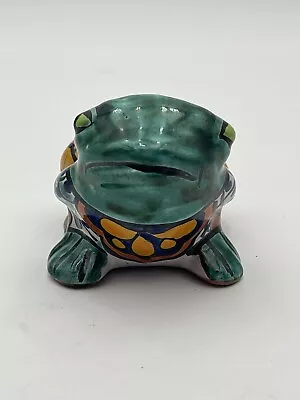 Talavera Mexican Pottery Frog Planter • $12
