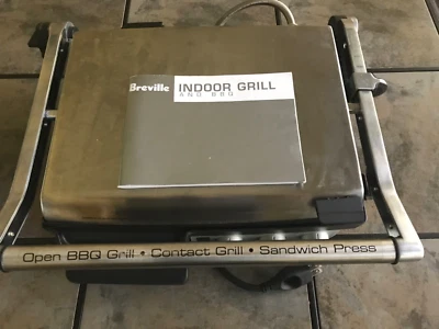 $50 • Buy Breville Open BBQ Grill Contact Grill Sandwich Press Panini Press 800GRXL