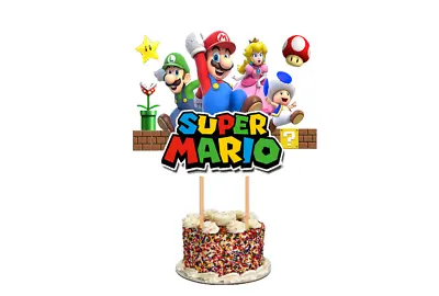 SUPER MARIO Cake Topper /Cake Decoration Party Non- Edible • £4.39