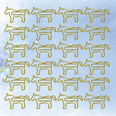  30 Pcs Animal Paper Neddles Memo Clip Gold Clamp Clips For Office Magnetic • £14.85