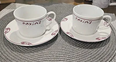 Maxim's De Paris Cups/Saucers Coffee And Chocolate Tin • $150