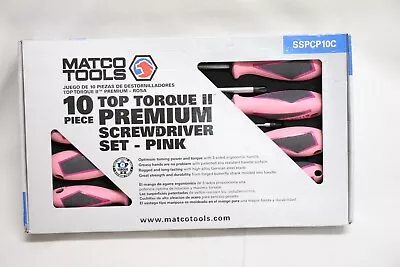 Matco Tools 10 Pc Top Torque II Premium Pink Screwdriver Set • $200