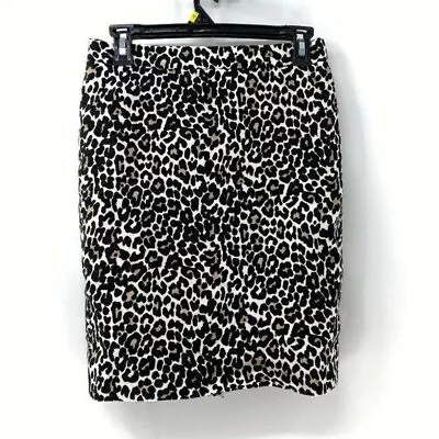 J. CREW Factory Leopard Print Pencil Skirt Sz 00 • $8.50