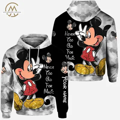 Personalized Mickey Mouse 3D HOODIE Halloween Gift Best Price Christmas Gift • $21.84