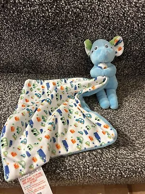 Baby Get Comfy Blue Elephant Comforter Soother Blanket Cars Traffic Poundland • £5.99