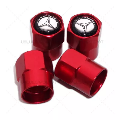 4pcs Hex Universal Fit Car Wheels Tire Air Valve Caps Stem Dust Cover Sport Red • $7.99