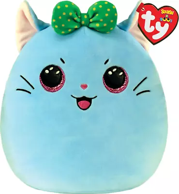 Ty Squish-a-boos - Kirra Blue Cat - Large 14 Inches - Squishy Beanies - Bg393... • $19