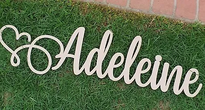 Personalized Custom MDF Wooden Name Plaque Sign Baby Choose Your Font • $14.99