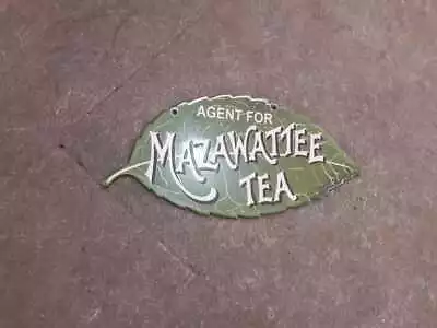 Porcelain Mazawattee Tea Service Enamel Sign SIZE 10  X 5  Inches Single Sided • $97.32