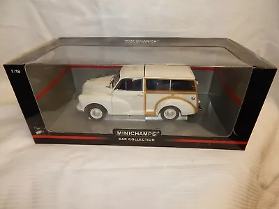 Minichamps Morris Minor Traveller White Boxed  1:18 • £95