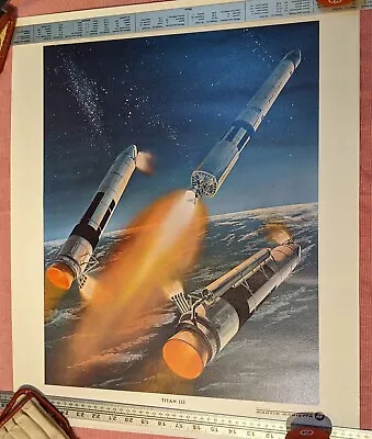 Vintage Set Of Six (6) Space Posters Martin Marietta 20  X 24  Never Framed • $49.99