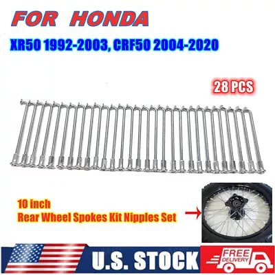 For Honda CRF50 XR50 Dirt Pit Bike 10Inch Heavy Duty Spokes Nipples Set 28PCS • $13.50