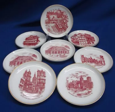 Set Of 8 Rosenthal 4 1/8 Dia Canapes Plates With Scenes Of Frankfurt Germany • $29.99