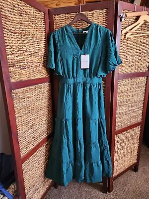 Witchery Zip Up Stylish Wear Tiered Maxi Dress Size 10 Women's NEW • $55.99