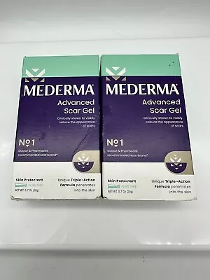 2 Pack Mederma Advanced Scar Gel No1 .7 Oz. Each • $19.95