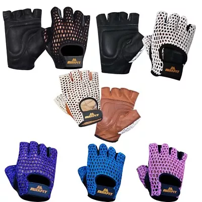 £4.99 • Buy Ladies Weight Lifting Gloves Gym Workout Training Women's Bodybuilding Leather