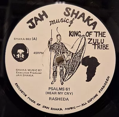 Rasheda - Psalm 61 (Hear My Cry) Jah Shaka Music 12  Vinyl Record SHAKA 862 VG+ • £45