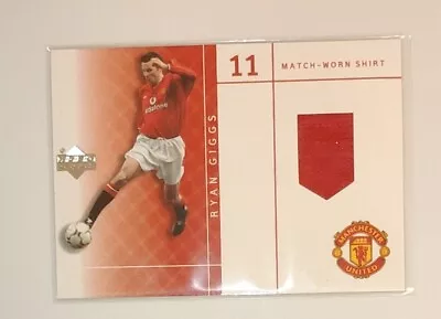 Manchester United Ryan Giggs Match Worn Shirt Jersey Card 2001 Upper Deck UD • $100